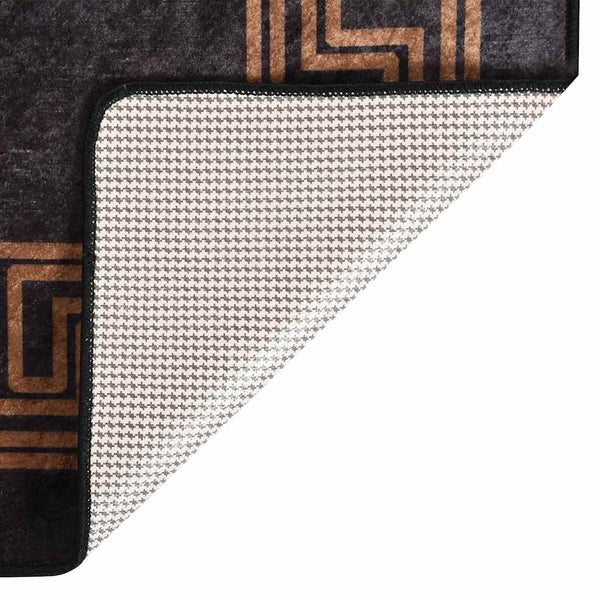 vidaXL Washable Rug 80x150 cm Black and Gold