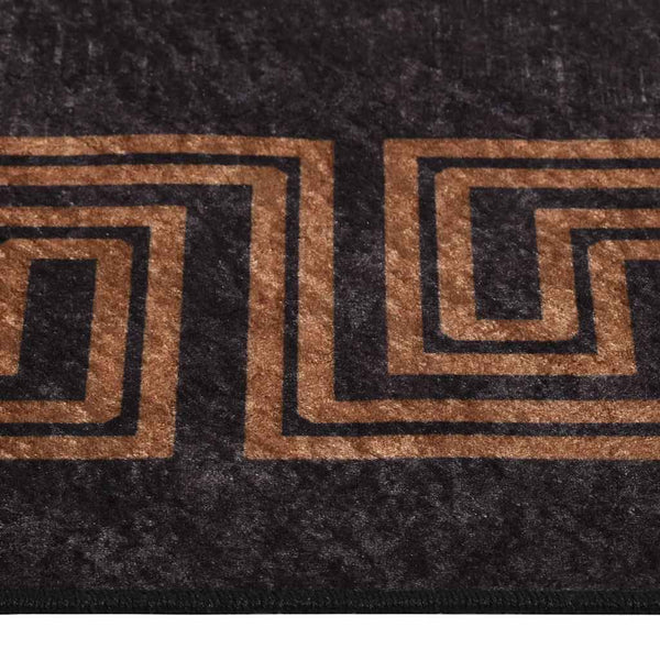vidaXL Washable Rug 120x180 cm Black and Gold