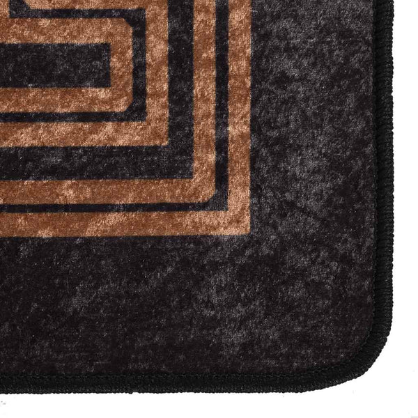 vidaXL Washable Rug 120x180 cm Black and Gold