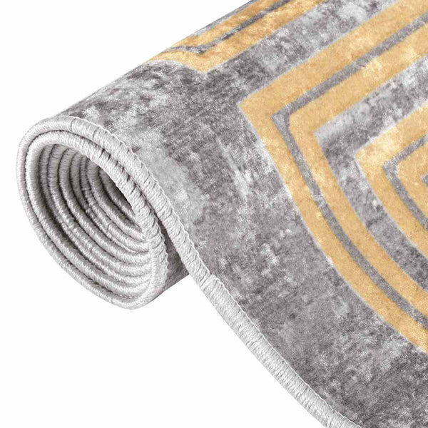 vidaXL Washable Rug Grey 120x180 cm