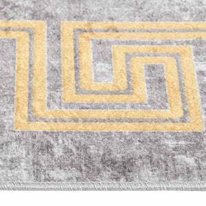 vidaXL Washable Rug Grey 120x180 cm