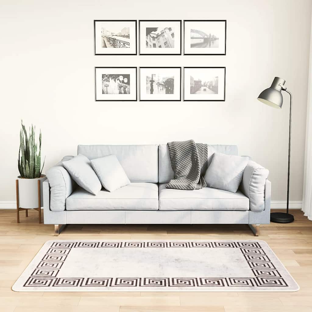 vidaXL Washable Rug 80x150 cm Light Beige