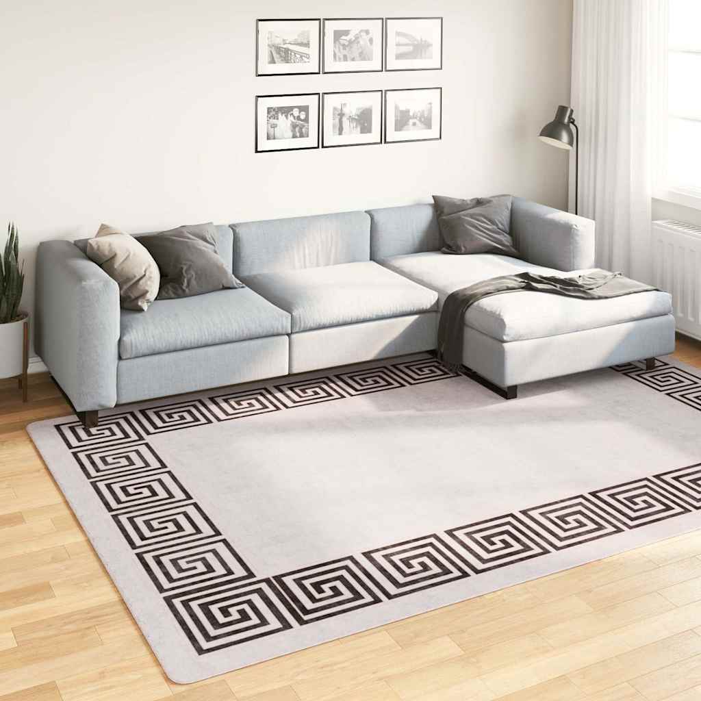 vidaXL Washable Rug 190x300 cm Light Beige