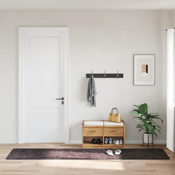 vidaXL Washable Rug 80x300 cm Anthracite