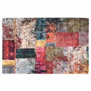 vidaXL Washable Patchwork Rug 80x150 cm Multicolored