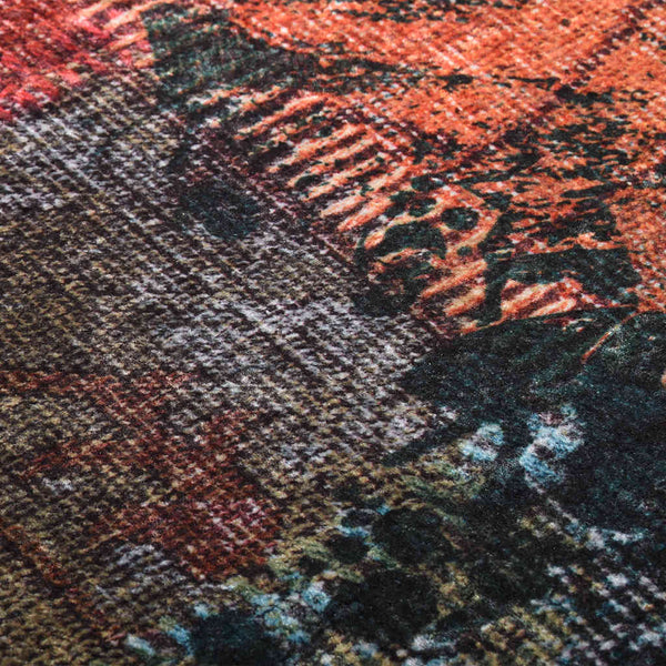 vidaXL Washable Patchwork Rug 80x150 cm Multicolored