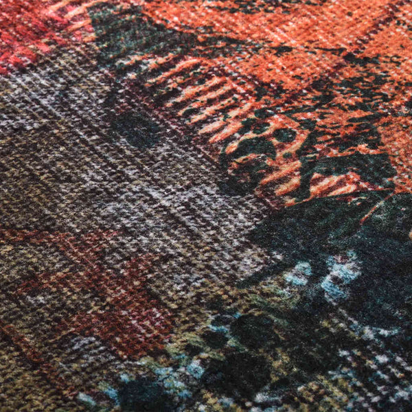 vidaXL Washable Patchwork Rug Multicolored 120x180 cm