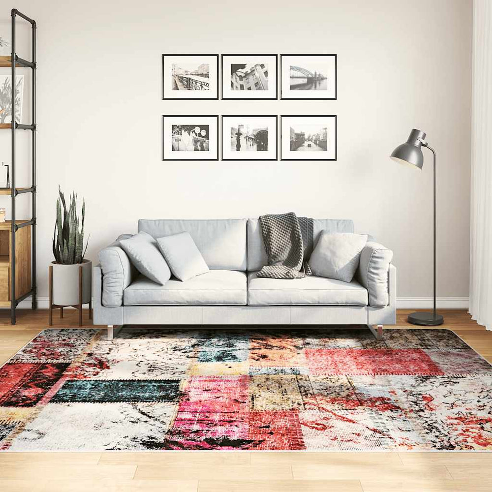 vidaXL Washable Patchwork Rug Multicolored 160x230 cm