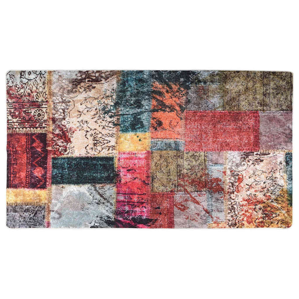 vidaXL Washable Patchwork Rug Multicolour 190x300 cm