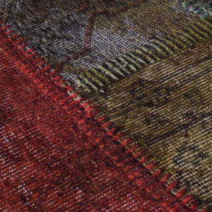 vidaXL Washable Patchwork Rug Multicolour φ120 cm