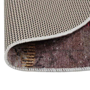 vidaXL Washable Patchwork Rug Multicolour φ120 cm
