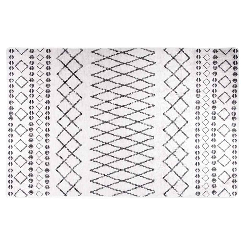 vidaXL Washable Rug 80x150 cm Black and White