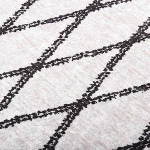 vidaXL Washable Rug 80x150 cm Black and White