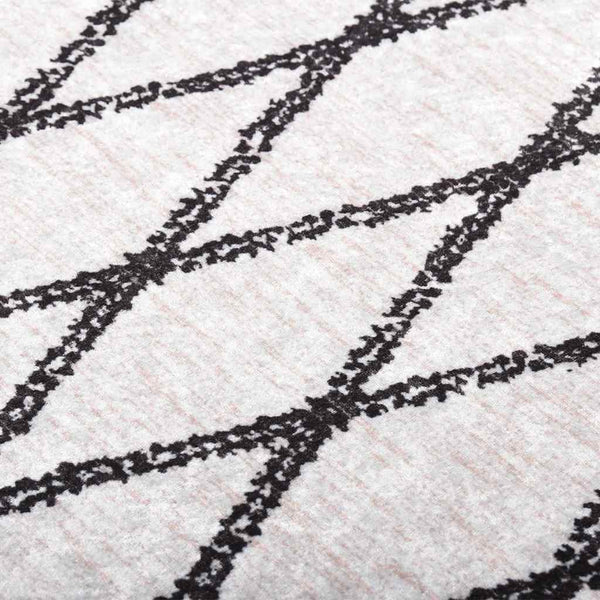 vidaXL Washable Rug 80x150 cm Black and White