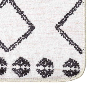 vidaXL Washable Rug 80x150 cm Black and White