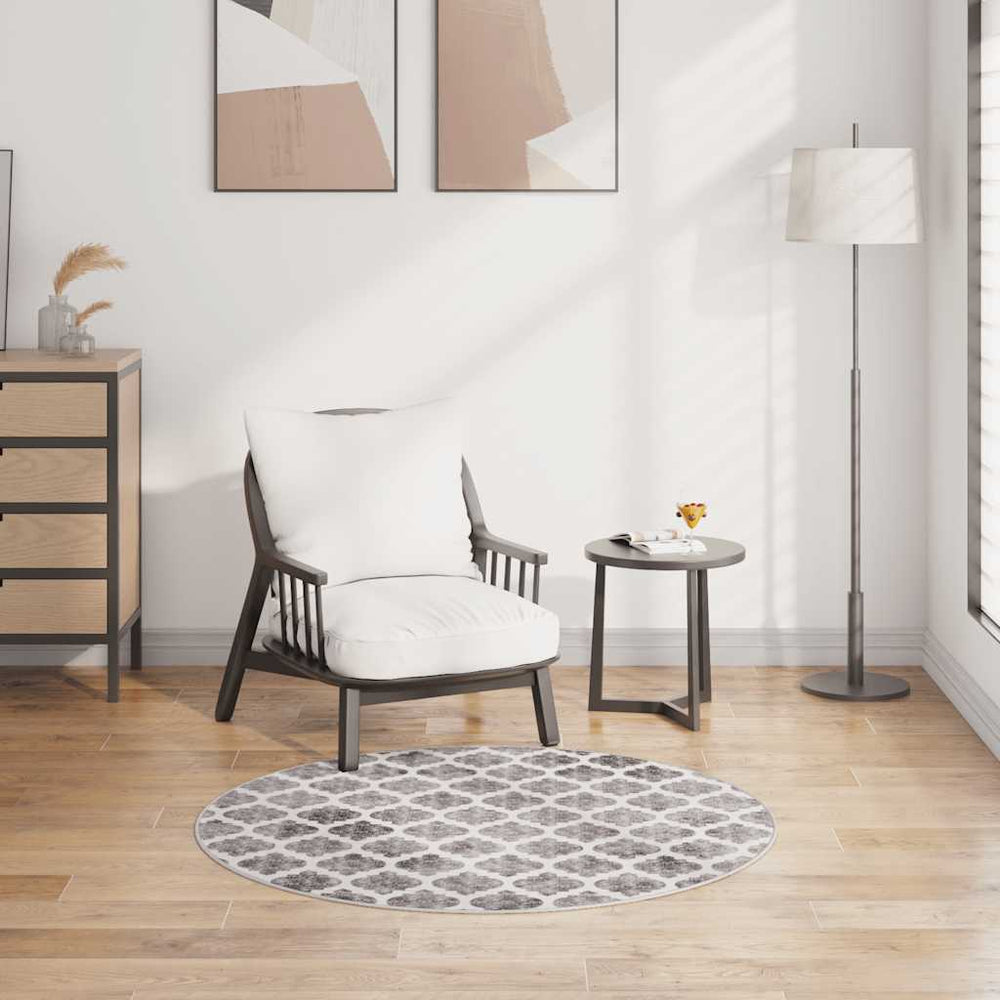 vidaXL Washable Rug Multicolour φ120 cm