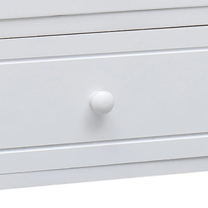 vidaXL TV Cabinet White 108x30x40 cm Solid Paulownia Wood