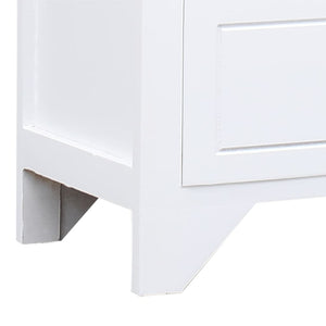 vidaXL TV Cabinet White 108x30x40 cm Solid Paulownia Wood