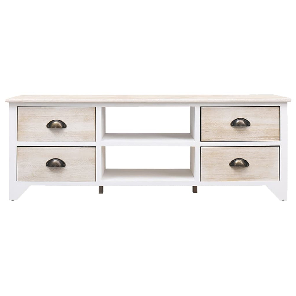 vidaXL TV Cabinet 108x30x40 cm Solid Paulownia Wood