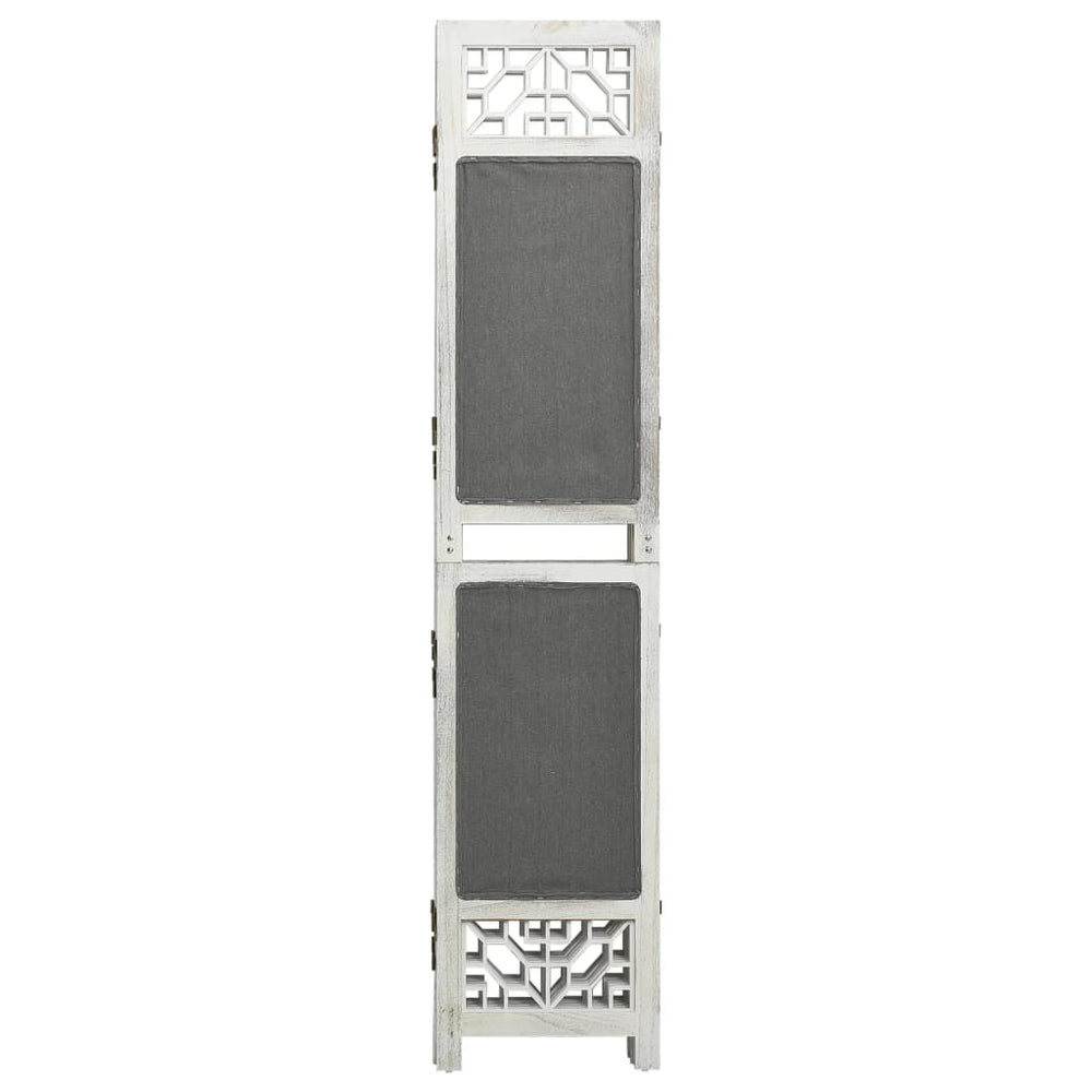 vidaXL 3-Panel Room Divider Grey 105x165 cm Fabric