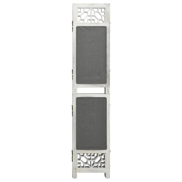 vidaXL 3-Panel Room Divider Grey 105x165 cm Fabric