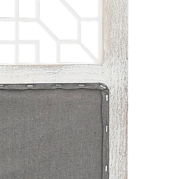 vidaXL 3-Panel Room Divider Grey 105x165 cm Fabric