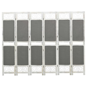 vidaXL 6-Panel Room Divider Grey 210x165 cm Fabric