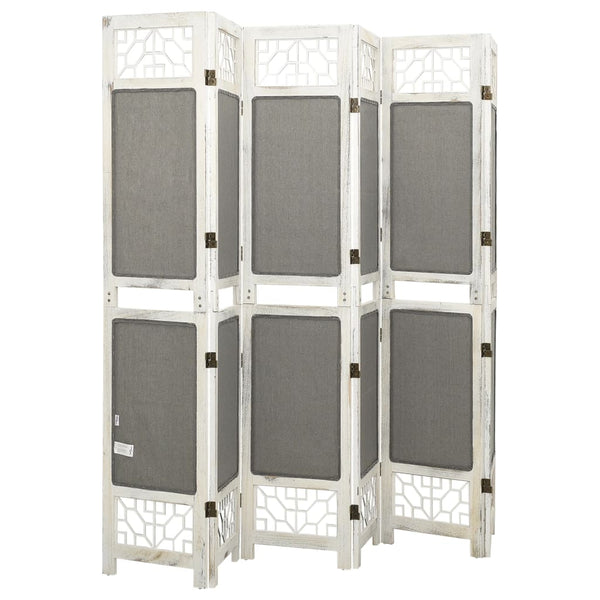 vidaXL 6-Panel Room Divider Grey 210x165 cm Fabric