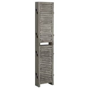 vidaXL 6-Panel Room Divider Grey 214x166 cm Solid Wood