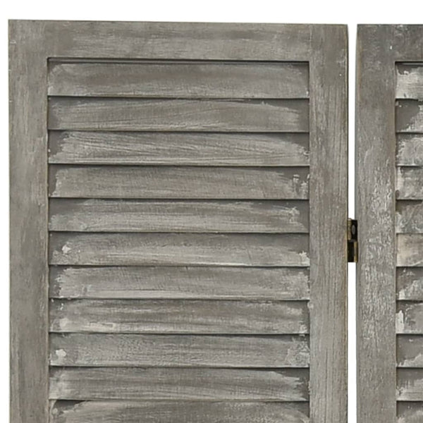 vidaXL 6-Panel Room Divider Grey 214x166 cm Solid Wood