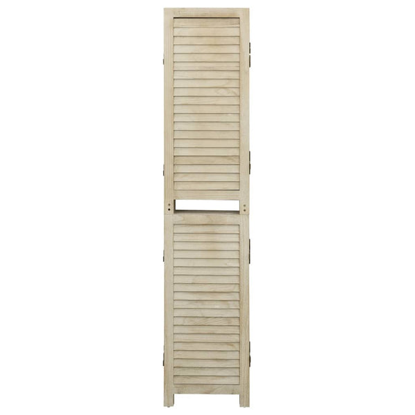vidaXL 4-Panel Room Divider 140x165 cm Solid Paulownia Wood