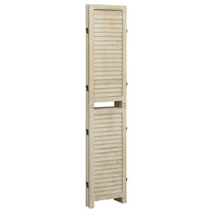 vidaXL 4-Panel Room Divider 140x165 cm Solid Paulownia Wood