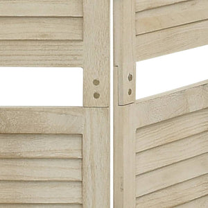 vidaXL 4-Panel Room Divider 140x165 cm Solid Paulownia Wood