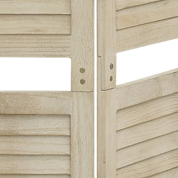 vidaXL 4-Panel Room Divider 140x165 cm Solid Paulownia Wood