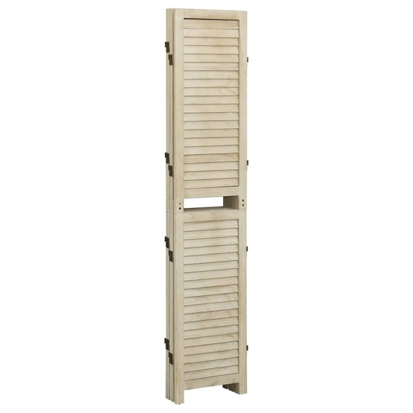 vidaXL 5-Panel Room Divider 175x165 cm Solid Paulownia Wood