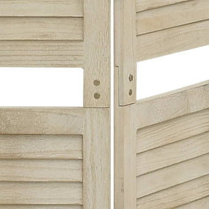 vidaXL 5-Panel Room Divider 175x165 cm Solid Paulownia Wood