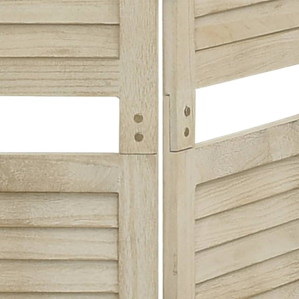 vidaXL 5-Panel Room Divider 175x165 cm Solid Paulownia Wood