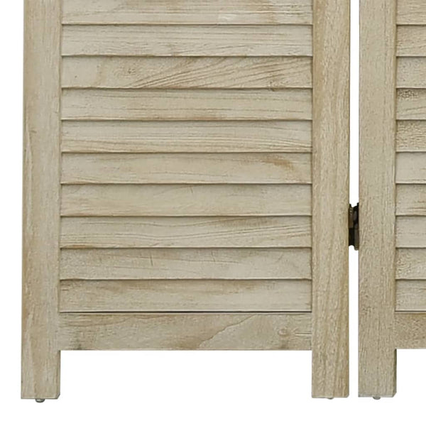 vidaXL 5-Panel Room Divider 175x165 cm Solid Paulownia Wood