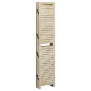 vidaXL 6-Panel Room Divider 210x165 cm Solid Paulownia Wood
