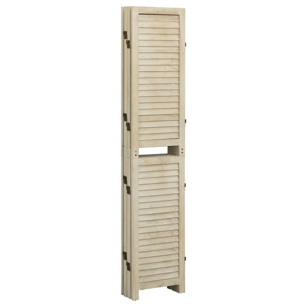 vidaXL 6-Panel Room Divider 210x165 cm Solid Paulownia Wood