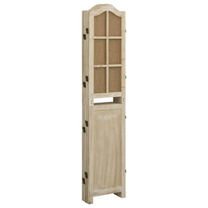 vidaXL 6-Panel Room Divider Brown 214x165 cm Fabric