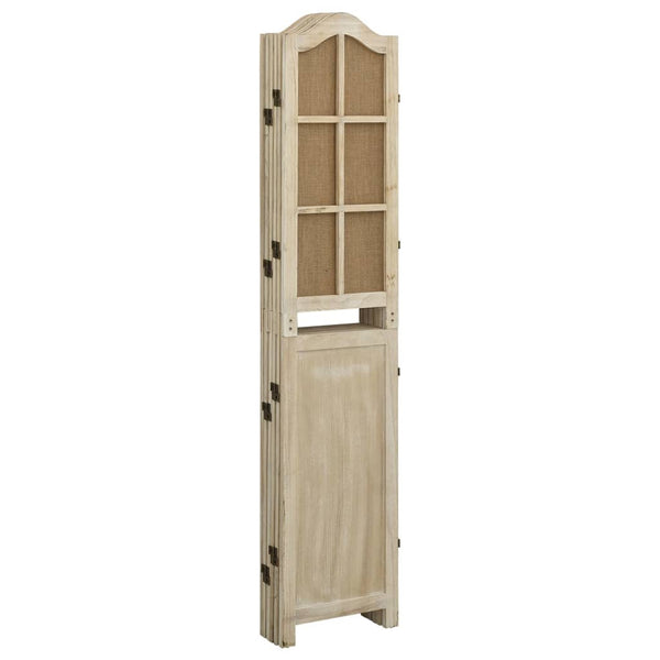 vidaXL 6-Panel Room Divider Brown 214x165 cm Fabric