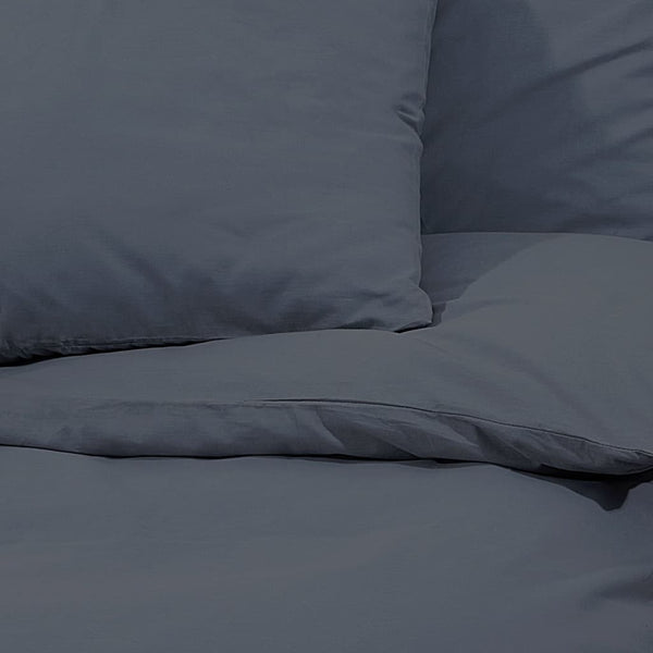vidaXL Duvet Cover Set Anthracite 140x200 cm Lightweight Microfiber