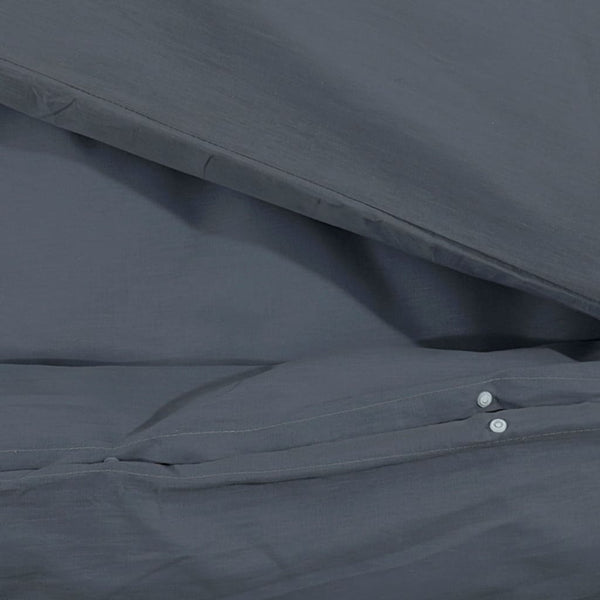 vidaXL Duvet Cover Set Anthracite 140x200 cm Lightweight Microfiber