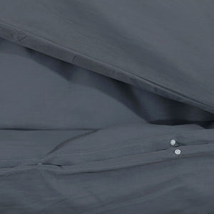 vidaXL Bedding Set Anthracite 240x220 cm Lightweight Microfiber