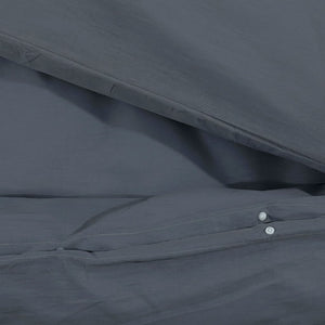 vidaXL Duvet Cover Set Anthracite 220x240 cm Lightweight Microfiber
