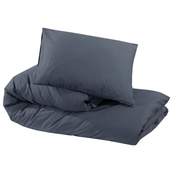 vidaXL Duvet Cover Set Anthracite 135x200 cm Lightweight Microfiber