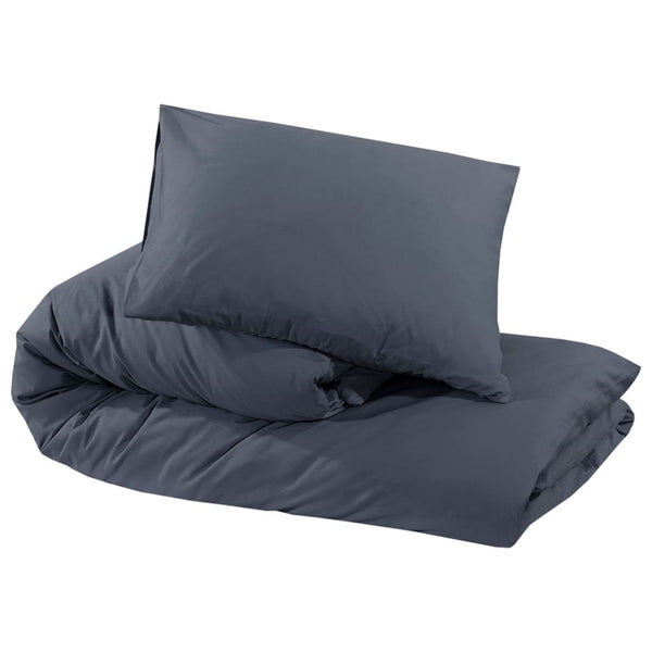 vidaXL Duvet Cover Set Anthracite 135x200 cm Lightweight Microfiber