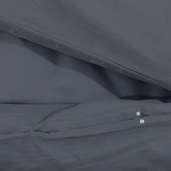 vidaXL Duvet Cover Set Anthracite 135x200 cm Lightweight Microfiber