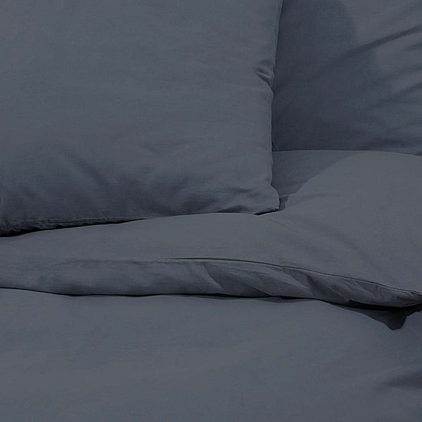 vidaXL Duvet Cover Set Anthracite 155x220 cm Lightweight Microfiber